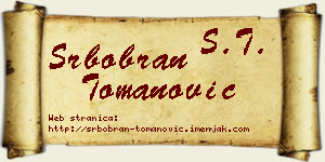 Srbobran Tomanović vizit kartica